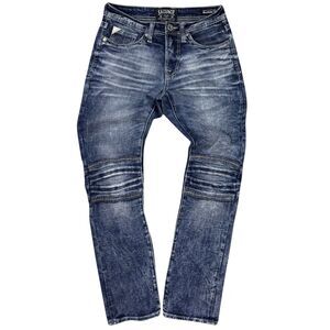 Buckle Salvage Jeans Men Havoc Straight Slim Fit Denim Moto 30R Biker Grunge Y2K